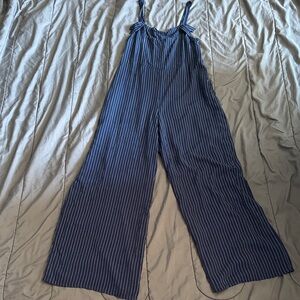 Gypsies & Moondust Striped Blue and White Jumpsuit